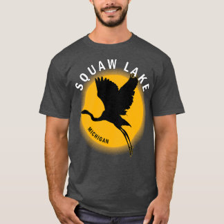 Squaw Lake in Michigan Heron Sunrise T-Shirt