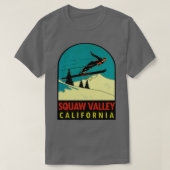 Squaw Valley Skifahren T-Shirt (Design vorne)