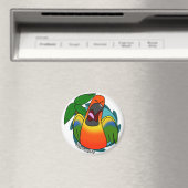 Squawing Sun Conure Magnet (In Situ (Geschirrspüler))