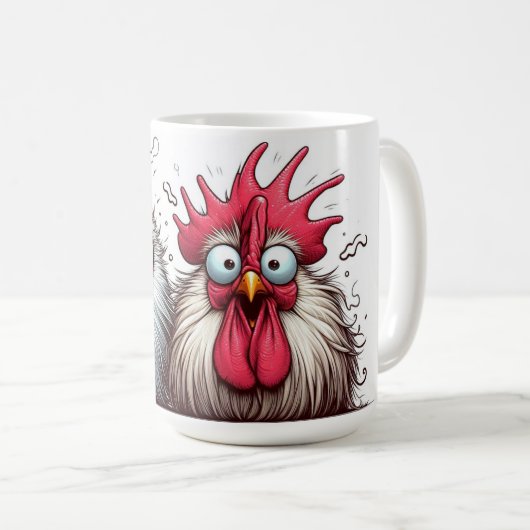 "Squawk and Joy Chicken" Mug Kaffeetasse (VorderseiteRechts)