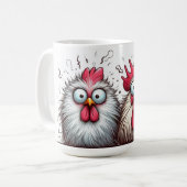"Squawk and Joy Chicken" Mug Kaffeetasse (Vorderseite Links)