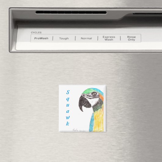 Squawk Parrot Magnet (In Situ (Geschirrspüler))