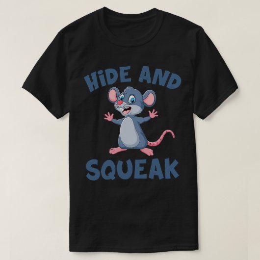 Squeak Maus Mäuse verbergen Funny Niedlich T-Shirt (Design vorne)