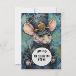 Squeakins Dankeschön Steampunktier Custom Dankeskarte