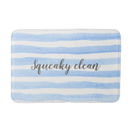 Squeaky Clean Blue Stripe Wasserfarbbadematte Badematte