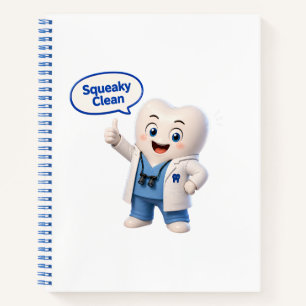Squeaky Clean Zahn Mascot Spiralblock Notizblock