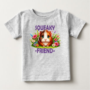 Squeaky Friend Pun. Niedlich Baby Guinea Cartoon T-shirt