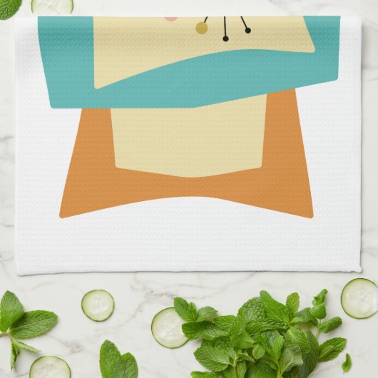 Squeeeeeeeeeeze Rectangle Mitte Jahrhundert Modern Geschirrtuch (Gefaltet)