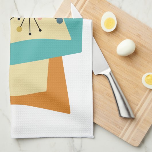 Squeeeeeeeeeeze Rectangle Mitte Jahrhundert Modern Geschirrtuch (Viertel Falte)