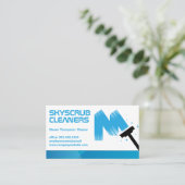 Squeegee Logo | Fensterscheiben Visitenkarte (Stehend Vorderseite)