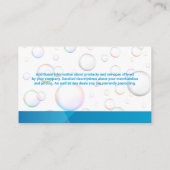 Squeegee | Seifenblasen Visitenkarte (Rückseite)