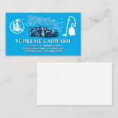 Squeegee | Sprühreinigung | Vakuum | Carwash Visitenkarte (Vorne/Hinten)