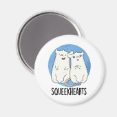 Squeekherzen Funny Mouse Sweetheart Pun Magnet (Vorderseite/Rückseite)