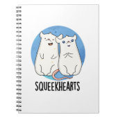Squeekherzen Funny Mouse Sweetheart Pun Notizblock (Vorderseite)