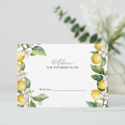 Squeeze Brautparty Advice for Bride Card Einladung (Stehend Vorderseite)