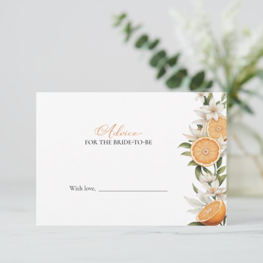 Squeeze Brautparty Advice for Bride Card Einladung (Stehend Vorderseite)