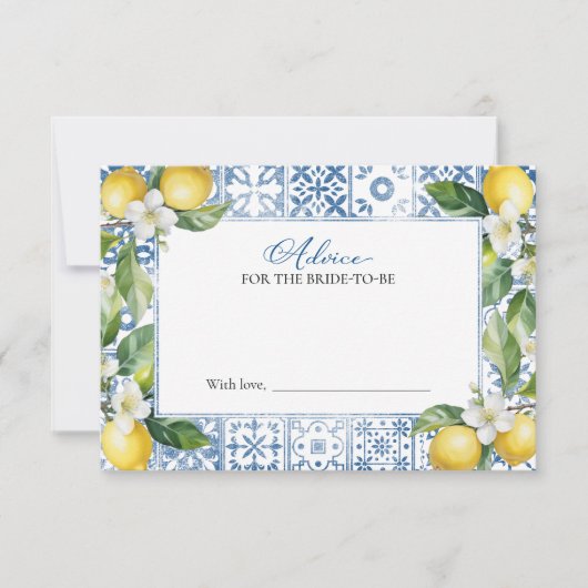 Squeeze Brautparty Advice for Bride Card Einladung (Vorderseite)