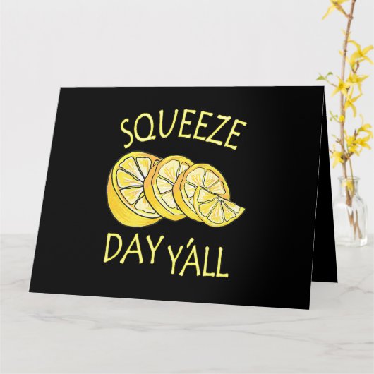 Squeeze Day Yall Lemonade Business Karte (Gelbe Blume)