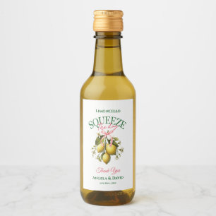 Squeeze den Tag Mini Limoncello Hochzeit Weinetikett