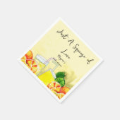 Squeeze der Liebe Lemonade Lemon Citrus Brautparty Serviette (Ecke)
