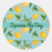 Squeeze die Motivierend Citrus Dekoration des Day Runder Aufkleber (Vorderseite)