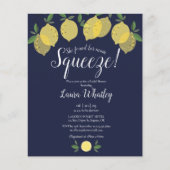Squeeze Lemon Blue Brautparty Einladung (Vorderseite)