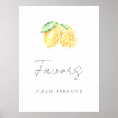 Squeeze Lemon Citrus Baby First Birthday Favoriten Poster (Vorne)