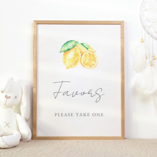 Squeeze Lemon Citrus Baby First Birthday Favoriten Poster