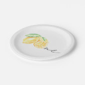 Squeeze Lemon Citrus Summer Baby ersten Geburtstag Pappteller (Schrägansicht)