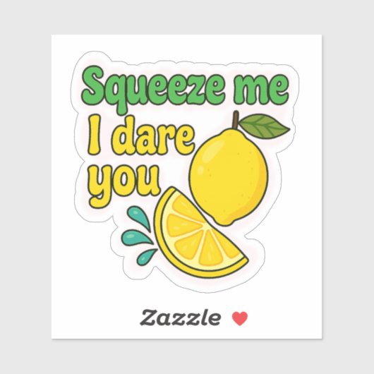 Squeeze Me I wage you - Sassy Lemon Laptop Sticker (Blatt)
