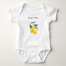 Squeeze the Day Baby Bodysuit, Lemon Onsie