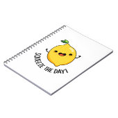 Squeeze the Day Funny Lemon Puff Notizblock (Linke Seite)