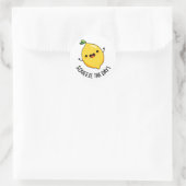 Squeeze the Day Funny Lemon Puff Runder Aufkleber (Tasche)