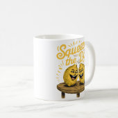"Squeeze the Day" Lemon Motivation Kaffeetasse (VorderseiteRechts)