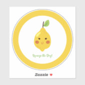 Squeeze the Day Punny Lemon Aufkleber (Blatt)