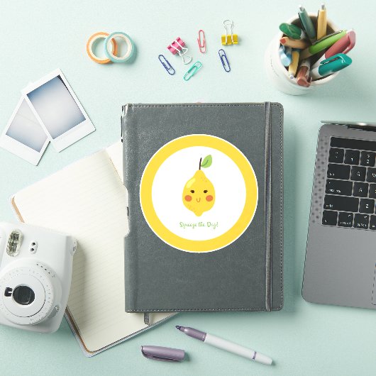 Squeeze the Day Punny Lemon Aufkleber (iPad Hülle)