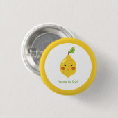 Squeeze the Day Punny Lemon Button (Vorne & Hinten)