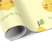 Squeeze the Day Punny Lemon Muster Geschenkpapier (Rolleneckpunkt)
