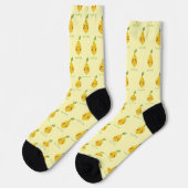 Squeeze the Day Punny Lemon Muster Socken (Linkes Detail)