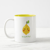 Squeeze the Day Punny Lemon Zweifarbige Tasse (Links)