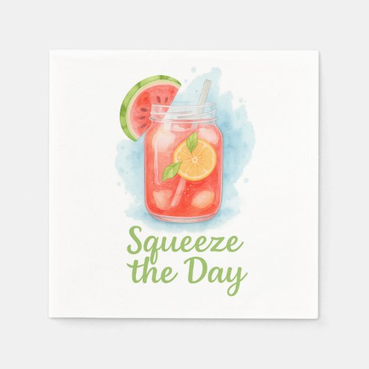 Squeeze the Day - Summer Fruit Party Napkins Serviette (Vorderseite)