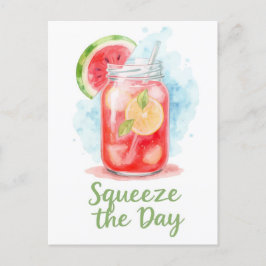 Squeeze the Day - Watercolor Fruchtsommer Postkarte