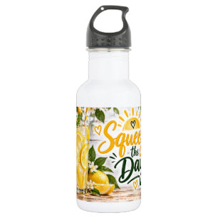 Squeeze the Day Zitronenlimonade-Design Edelstahlflasche
