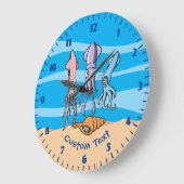 Squid Cartoons Große Wanduhr (Winkel)