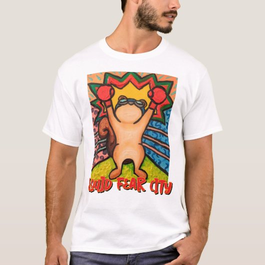 Squid Fear City Grafik Weiße T-Shirts (Vorderseite)
