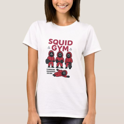 Squid Gym Funny Workout Parody T-Shirt (Vorderseite)