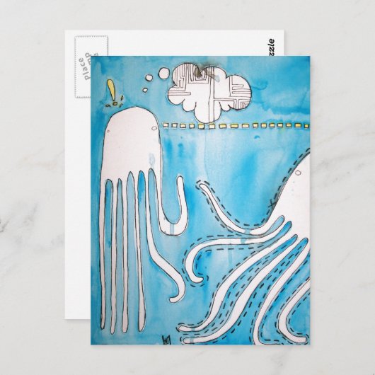 Squid Talk Postcards 1 Postkarte (Vorne/Hinten)