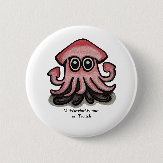 Squido Tintenfisch, MeWarriorFrau auf Twitch Button (Vorderseite)