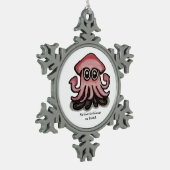 Squido Tintenfisch, MeWarriorFrau auf Twitch Schneeflocken Zinn-Ornament (Links)