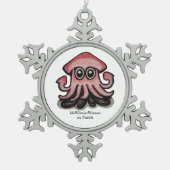 Squido Tintenfisch, MeWarriorFrau auf Twitch Schneeflocken Zinn-Ornament (Vorderseite)